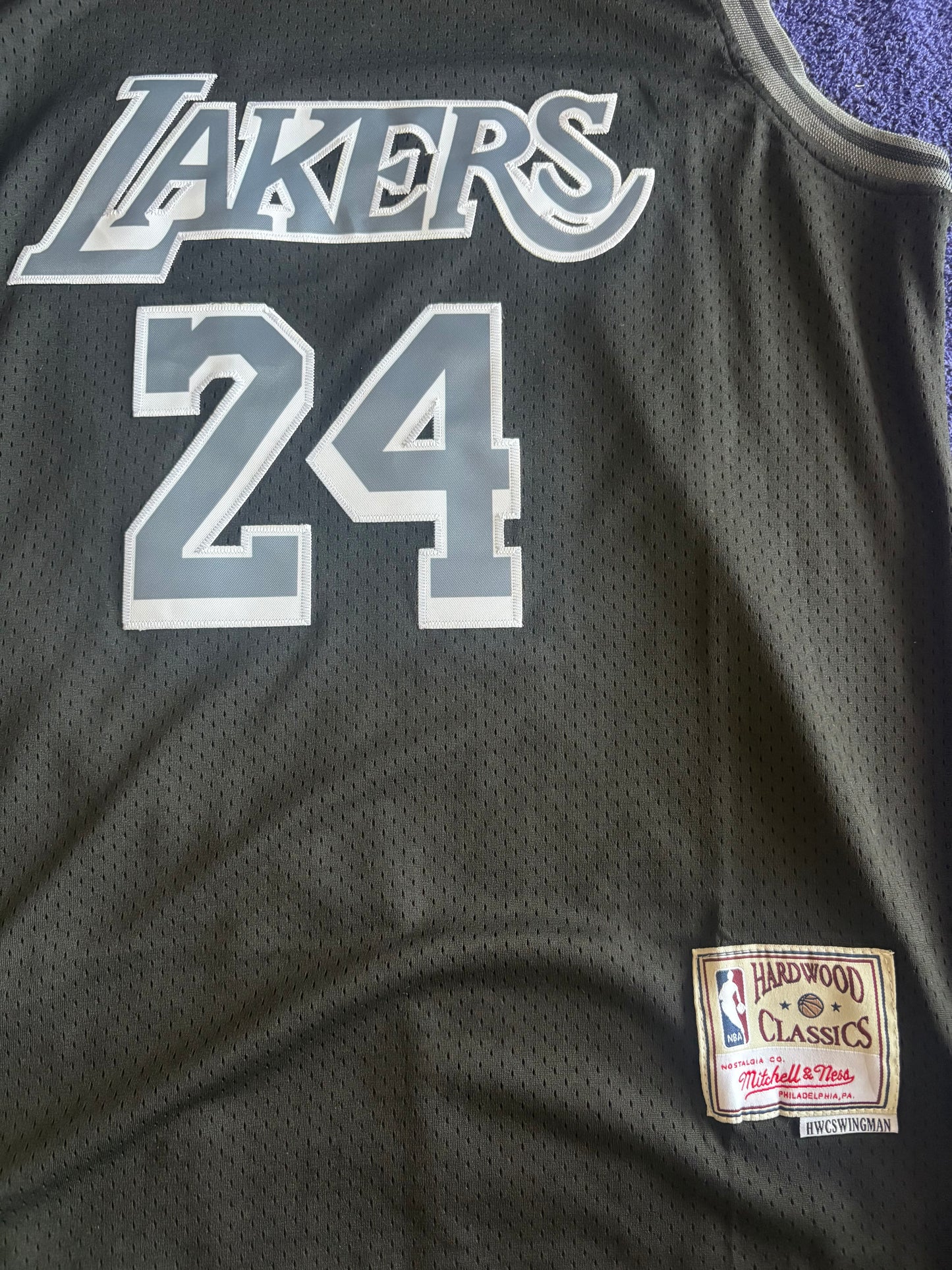 Los Angeles Lakers M&N NBA HardWood Classics Basketball Vest Large Bryant 24