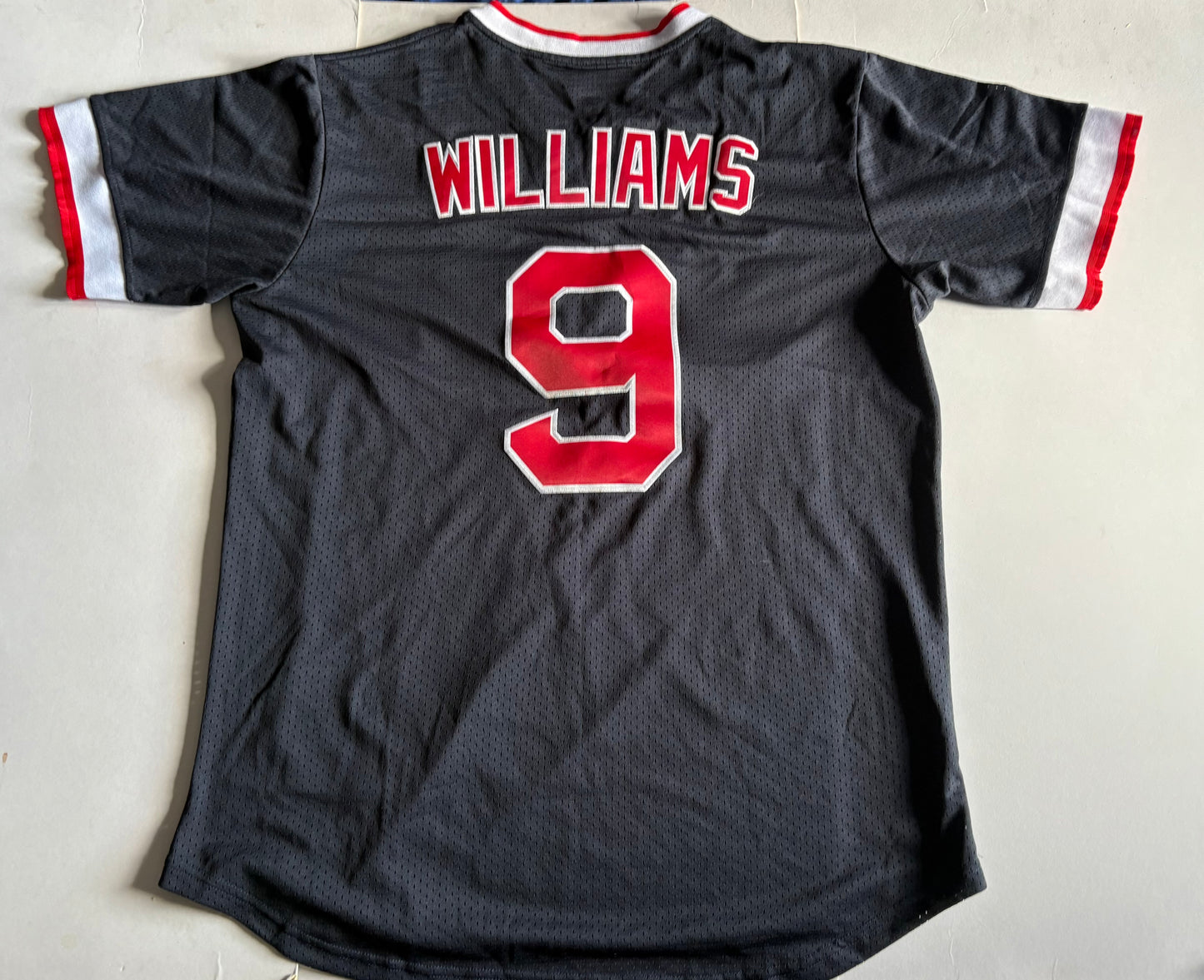 Boston Red Sox MLB Baseball Shirt Large Cooperstown Collection Williams Large 9 Blue