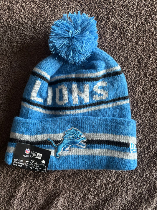 Detroit Lions NFL Bobble Beanie Multi Colour With Tags on