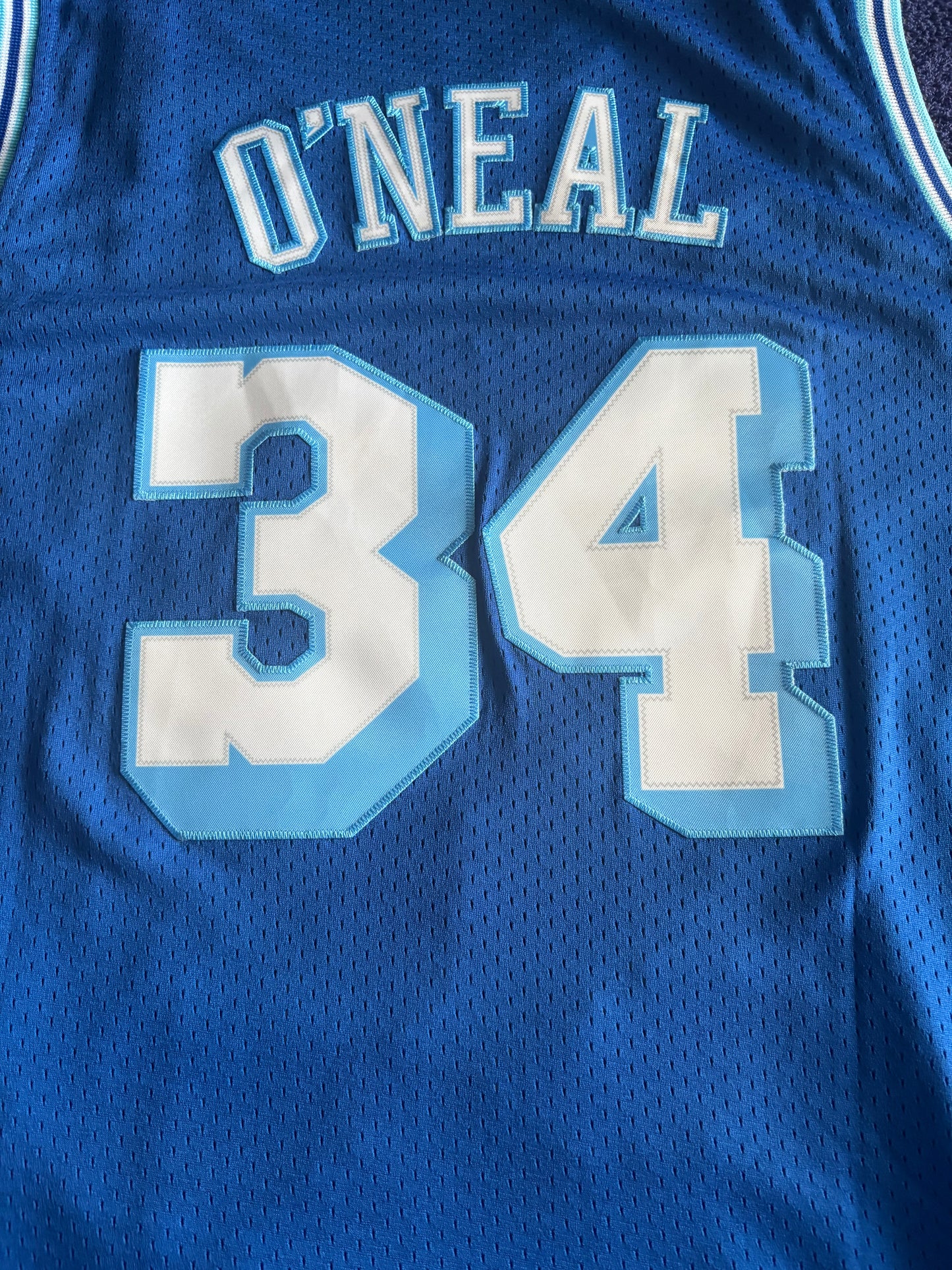 Los Angeles Lakers M&N NBA HardWood Classics Basketball Vest Large O’Neal 34