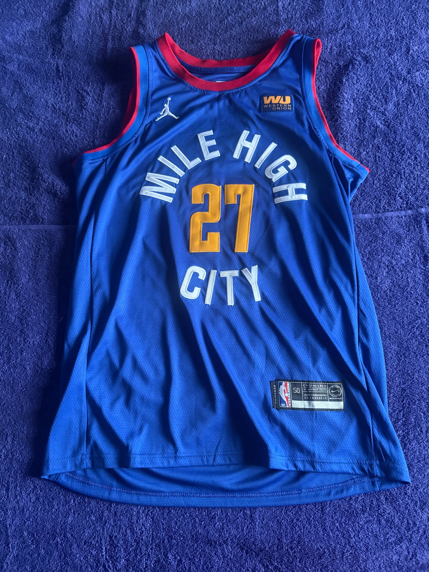 Denver Nuggets Retro Fan NBA Basketball Vest Size 50 Murray 27