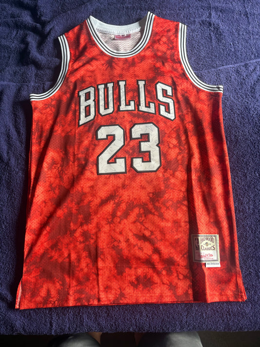 Chicago Bulls M&N NBA HardWood Classics Basketball Vest Large Jordan 23