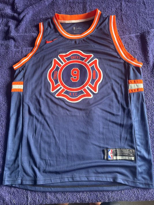 New York Knicks FDNY Fan Retro Barrett 9 Basketball Vest Size 50
