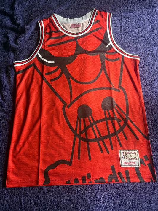 Chicago Bulls M&N NBA HardWood Classics Basketball Vest Large Jordan 23