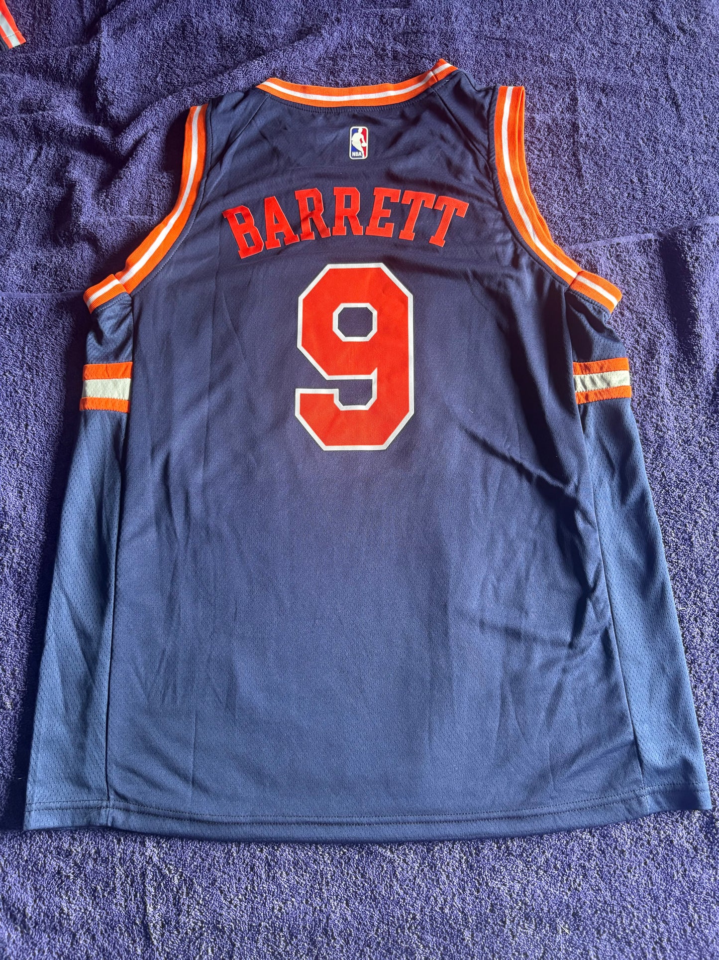 New York Knicks FDNY Fan Retro Barrett 9 Basketball Vest Size 50