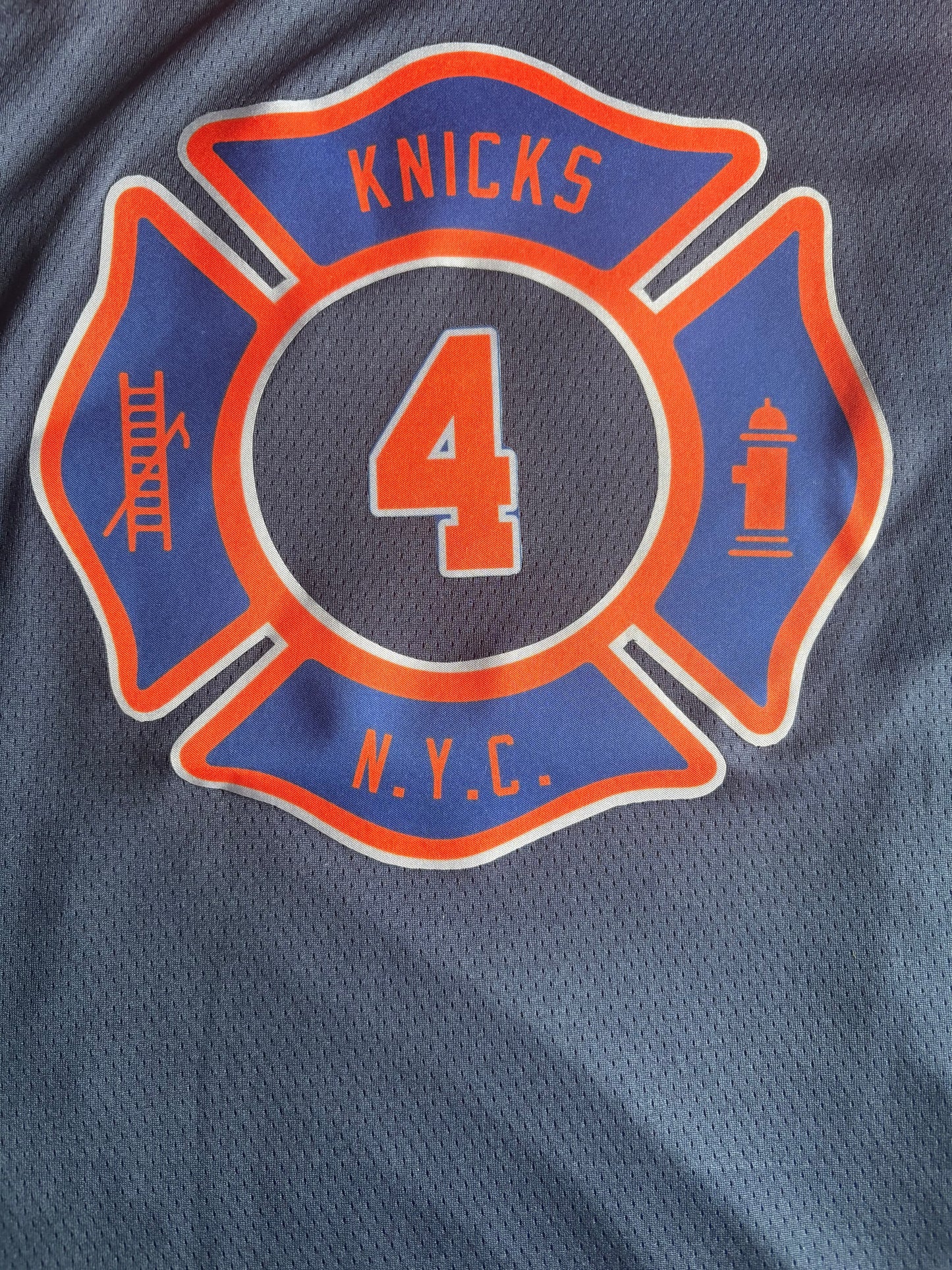 New York Knicks FDNY Fan Retro Rose Basketball Vest Size 48