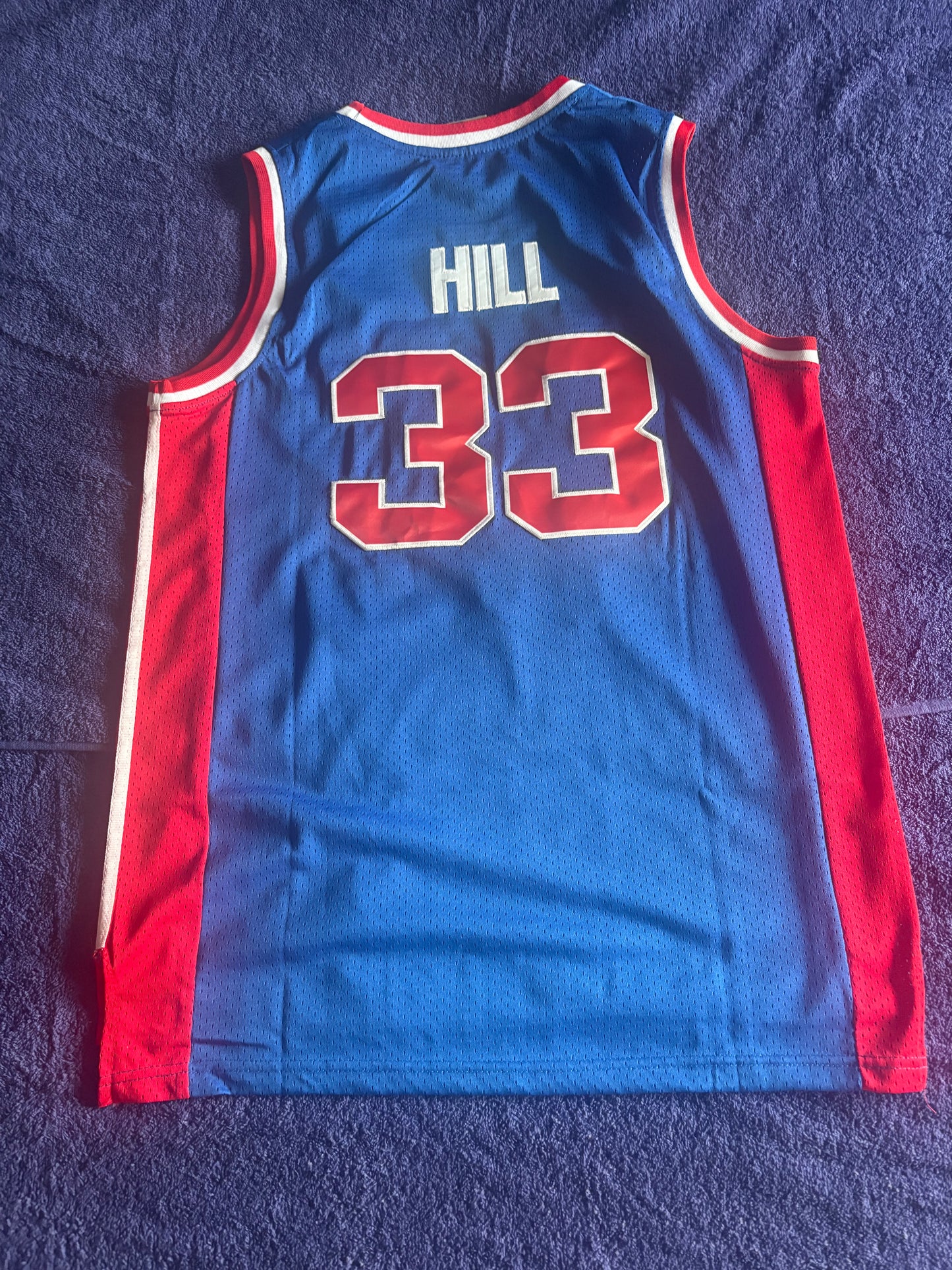 Detroit Pistons NBA HardWood Classics Basketball Vest Large Hill 33