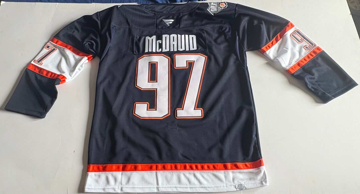 Edmonton Oilers NHL Shirt Blue Size 52 Mcdavid 97 Blue C