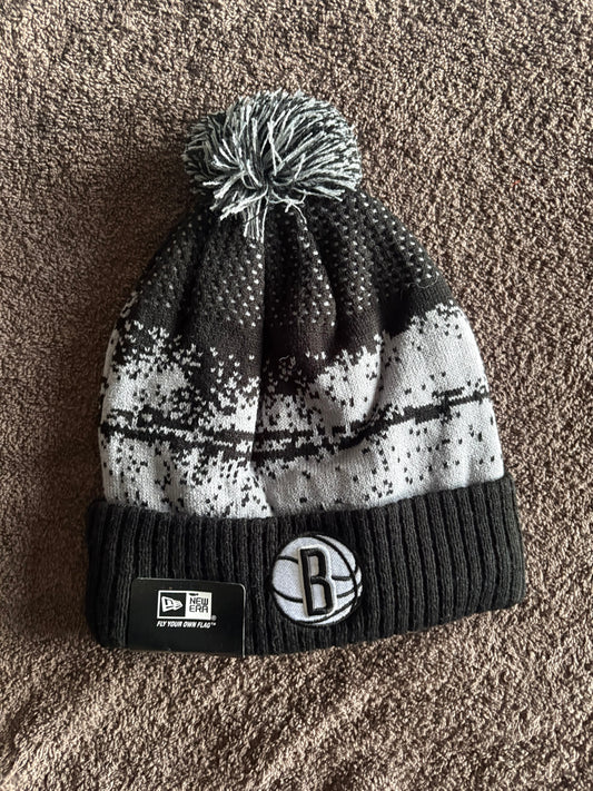 Brooklyn Nets NBA Bobble Beanie Multi Colour With Tags on