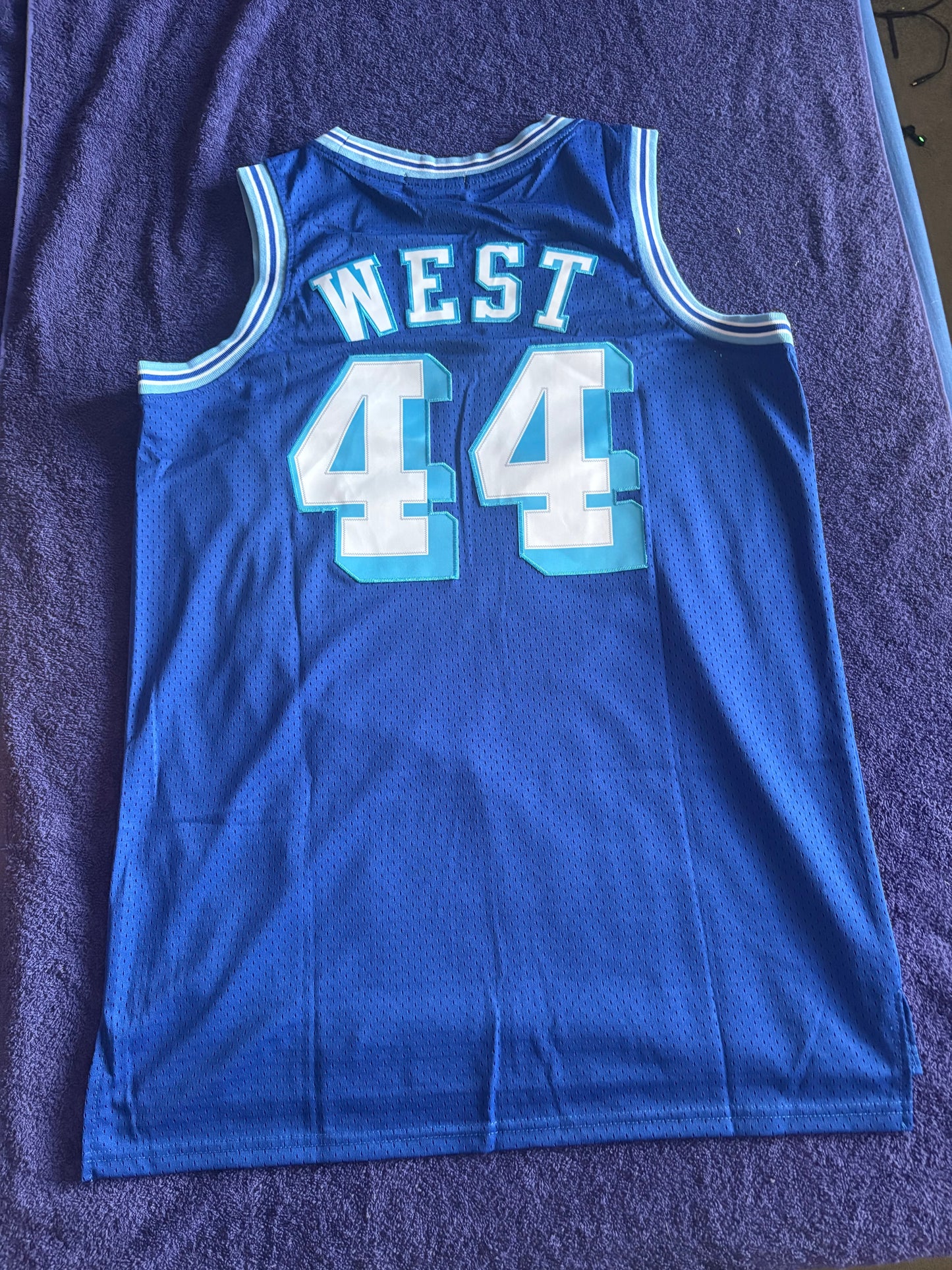 Los Angeles Lakers M&N NBA HardWood Classics Basketball Vest Large West 44