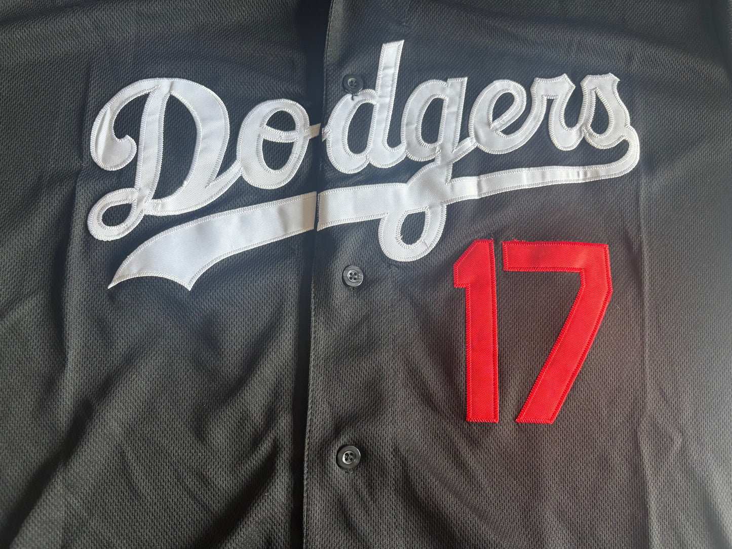 Los Angeles Dodgers Ohtani MLB Baseball Shirt 17 Black Large