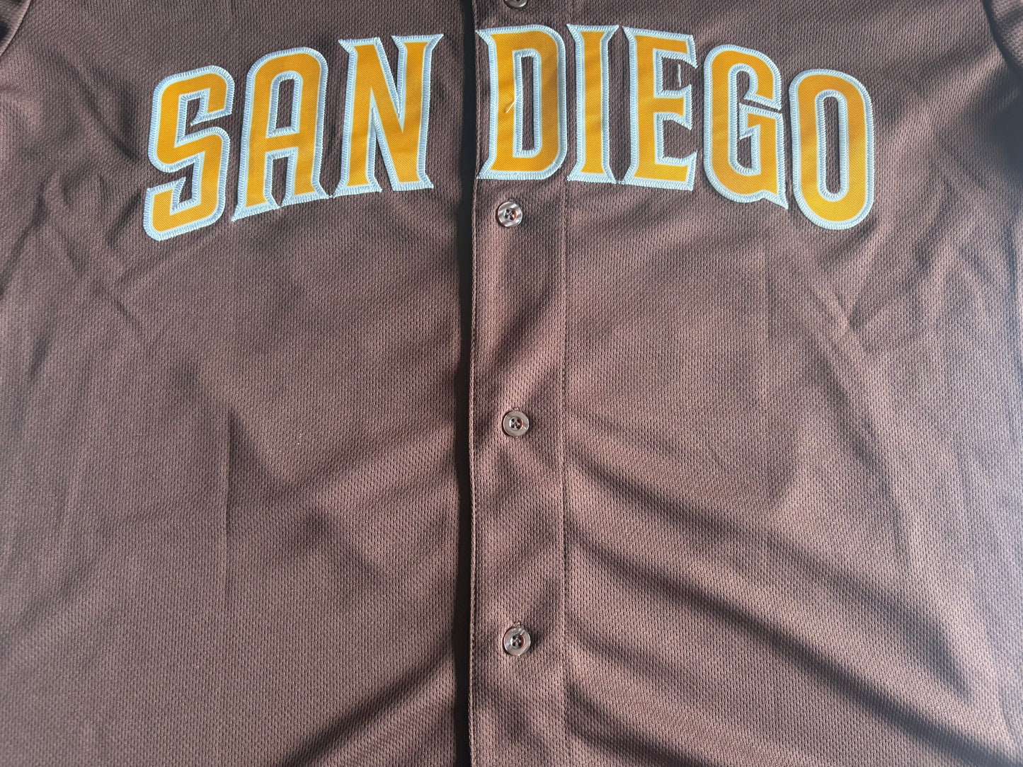San Diego Padres MLB Baseball Shirt Large Brown Tatis Jr 23
