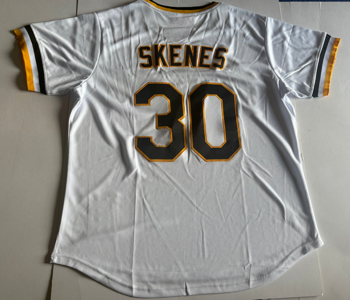 Pittsburgh Pirates Skenes MLB Baseball Shirt White Cooperstown Collection 30 Large