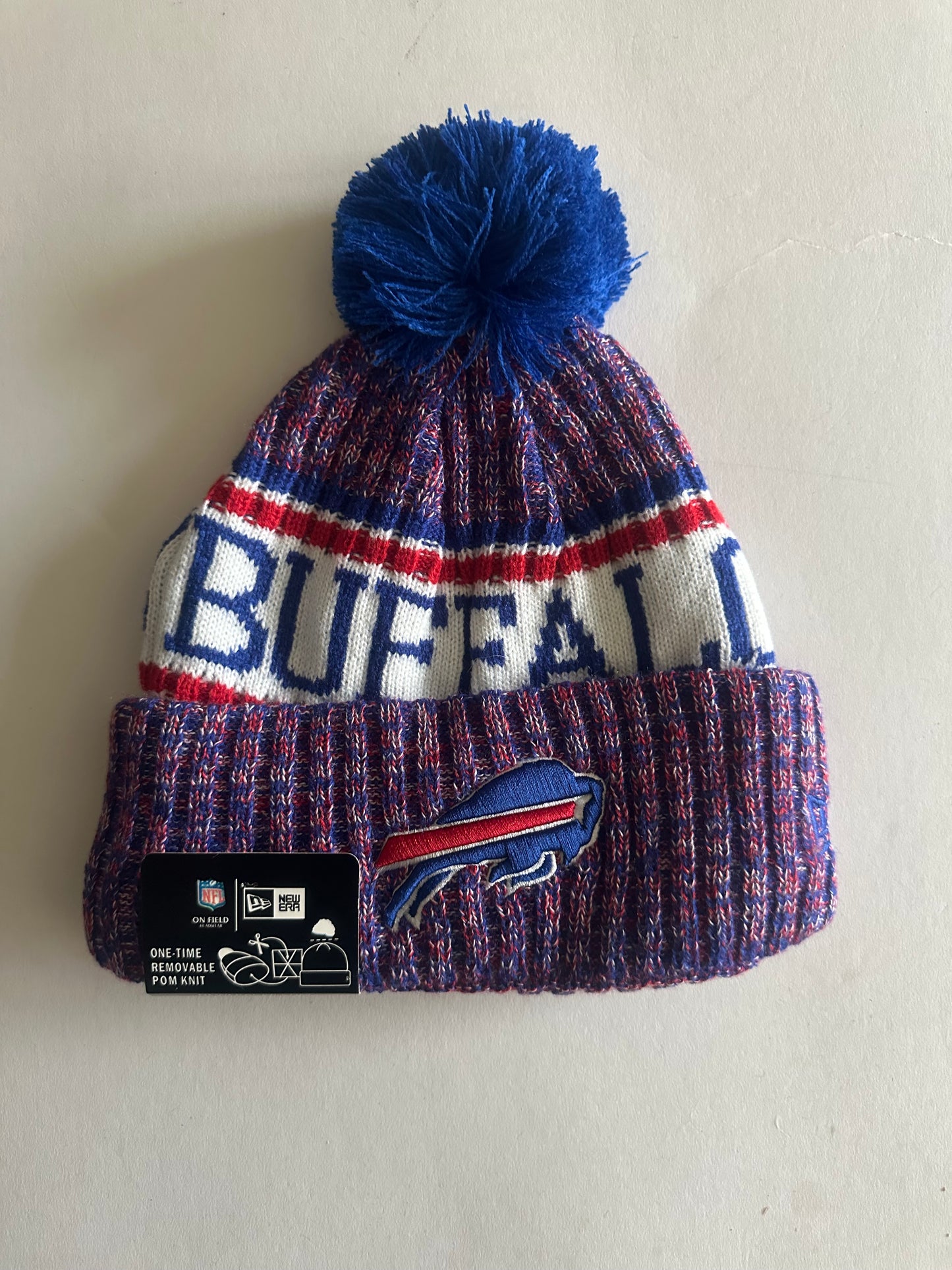 Buffalo Bills NFL Bobble Beanie Multi Colour With Tags on