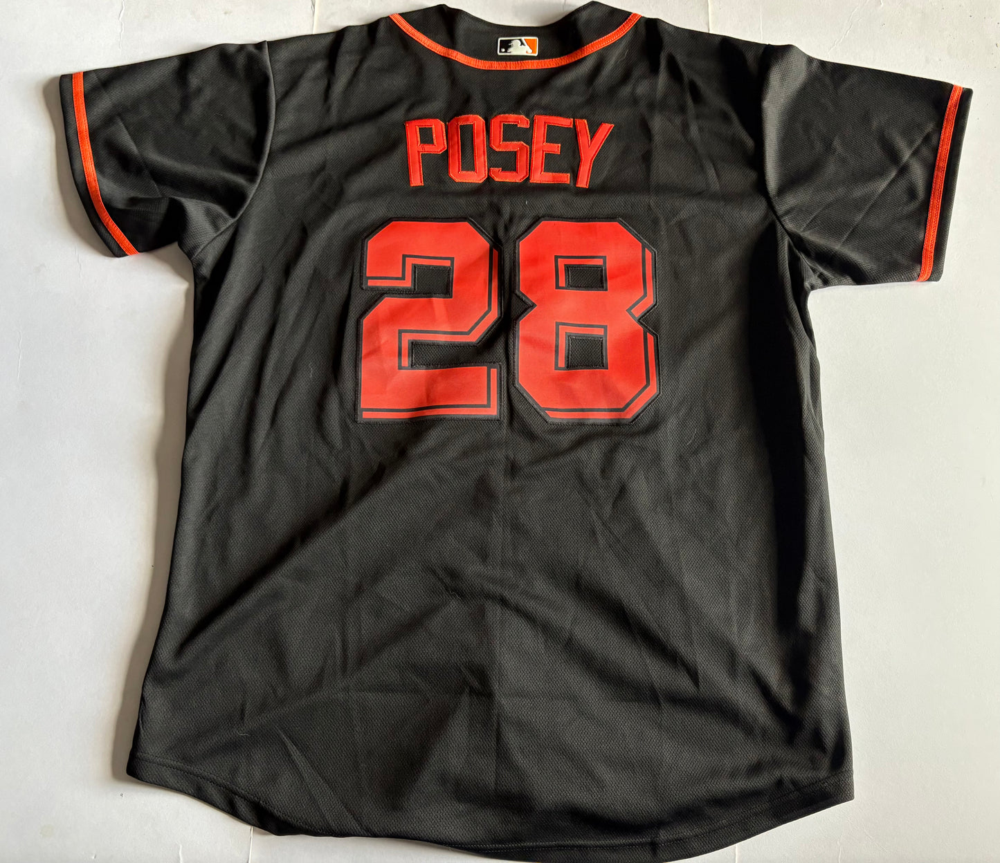 San Francisco Giants MLB Baseball Shirt Large Posey 28 Black
