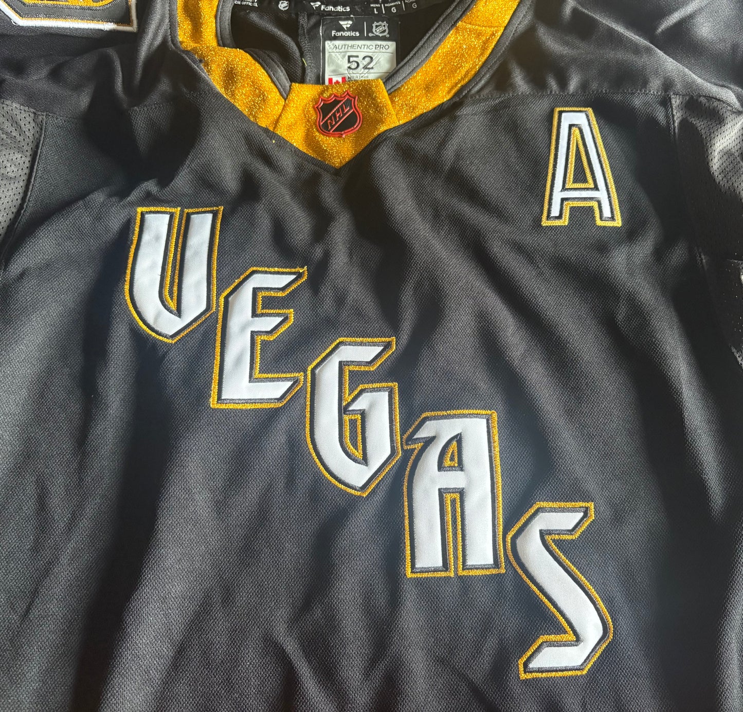 Las Vegas Golden Knights NHL Shirt Size 52 Black Pietrangelo 7