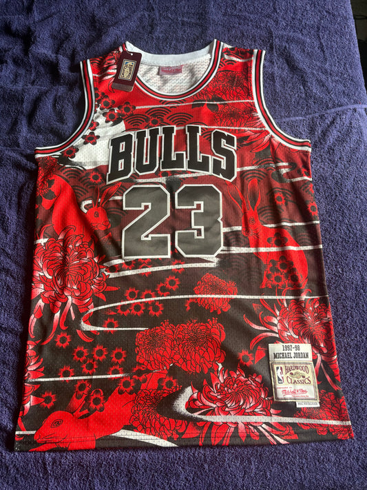 Chicago Bulls M&N NBA HardWood Classics Basketball Vest Large Jordan 23