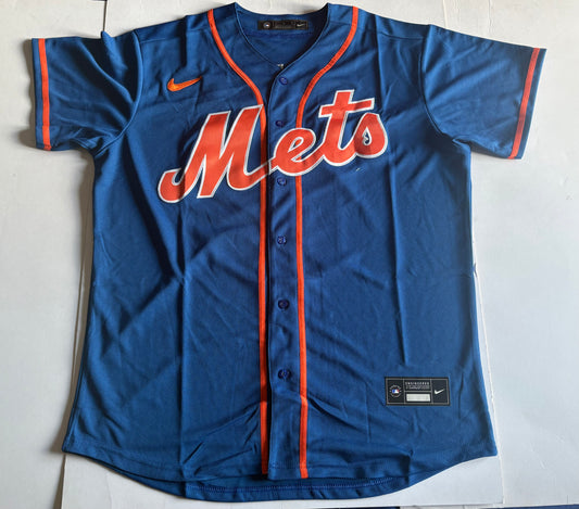 New York Mets MLB Baseball Shirt Large Lindor 12 Blue