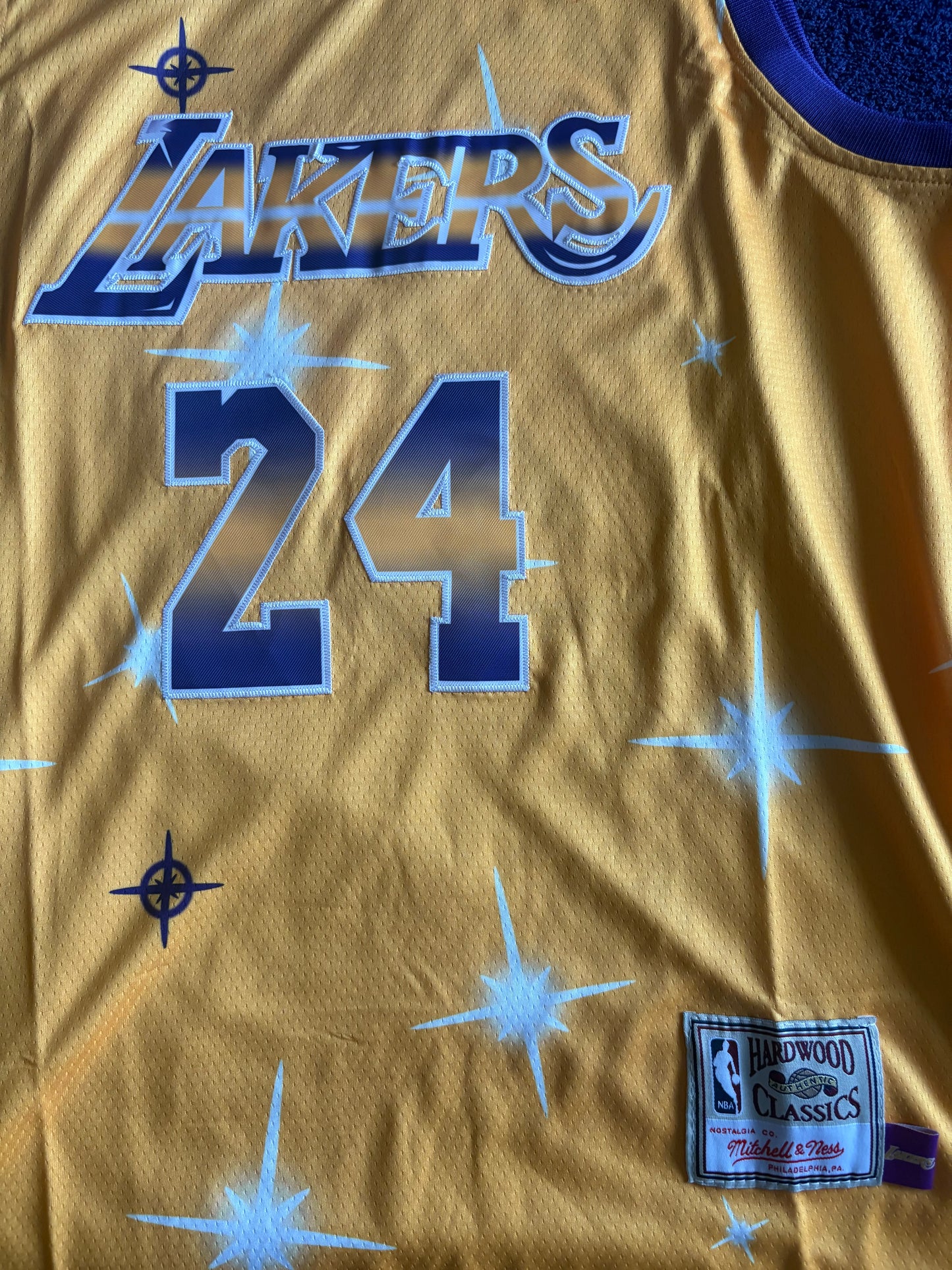 Los Angeles Lakers M&N NBA HardWood Classics Basketball Vest Large Bryant 24