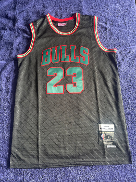 Chicago Bulls M&N NBA HardWood Classics Basketball Vest Large Jordan 23