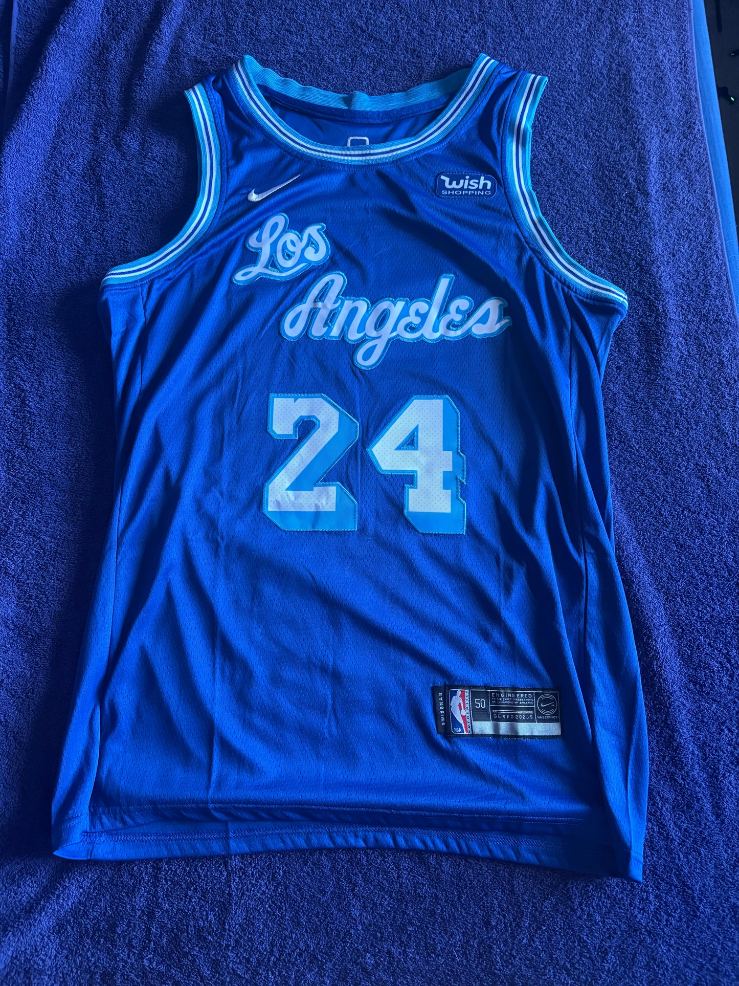 Los Angeles Lakers Basketball Vest Large Bryant 24