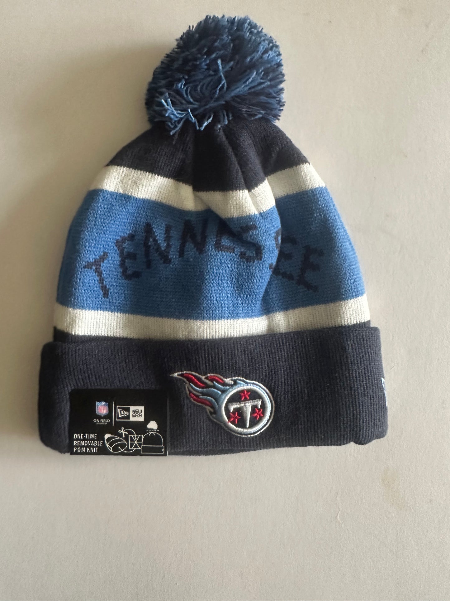 Tennessee Titans NFL Bobble Beanie Multi Colour With Tags on