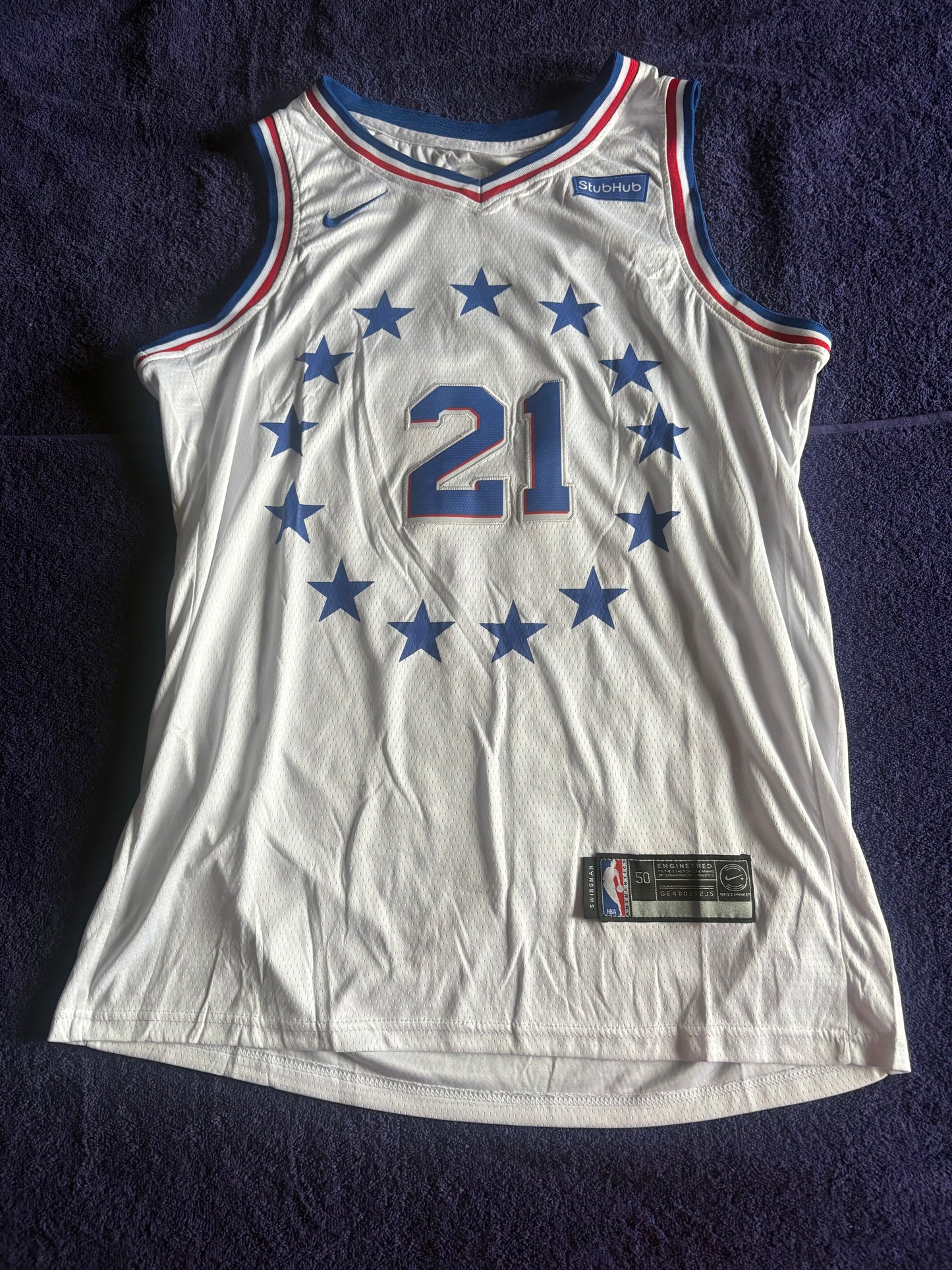 Philadelphia 76ers Fan NBA Basketball Vest Size 50 Embiid 21