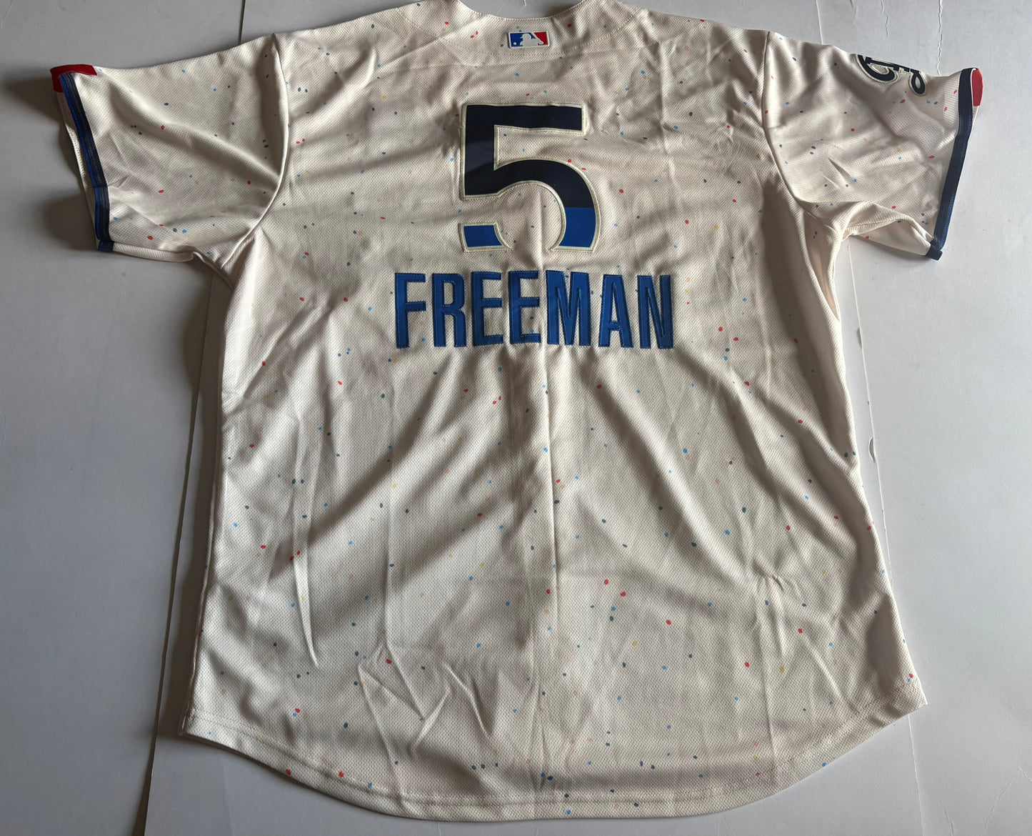 Los Angeles Dodgers Freeman MLB Baseball Shirt 5 Cream Large