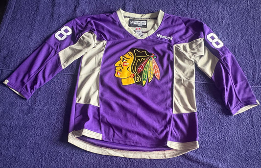 CCM Reebok Chicago Blackhawks NHL Hockey Shirt Size 50 Kane 88 A Warm up Shirt