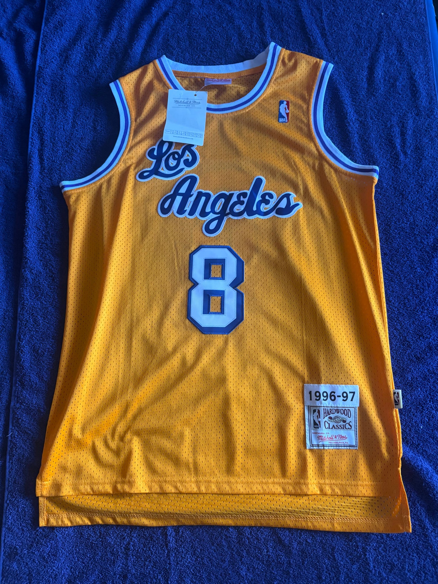 Los Angeles Lakers M&N NBA HardWood Classics Basketball Vest Large Bryant 8