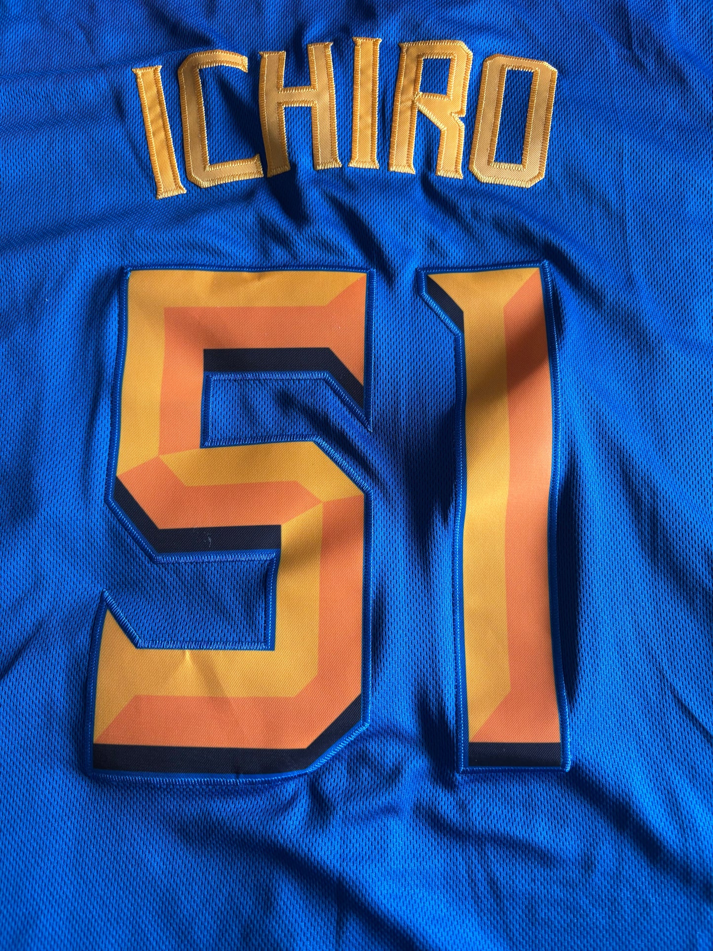 Seattle Mariners MLB Baseball Shirt Ichiro 51 Blue Large