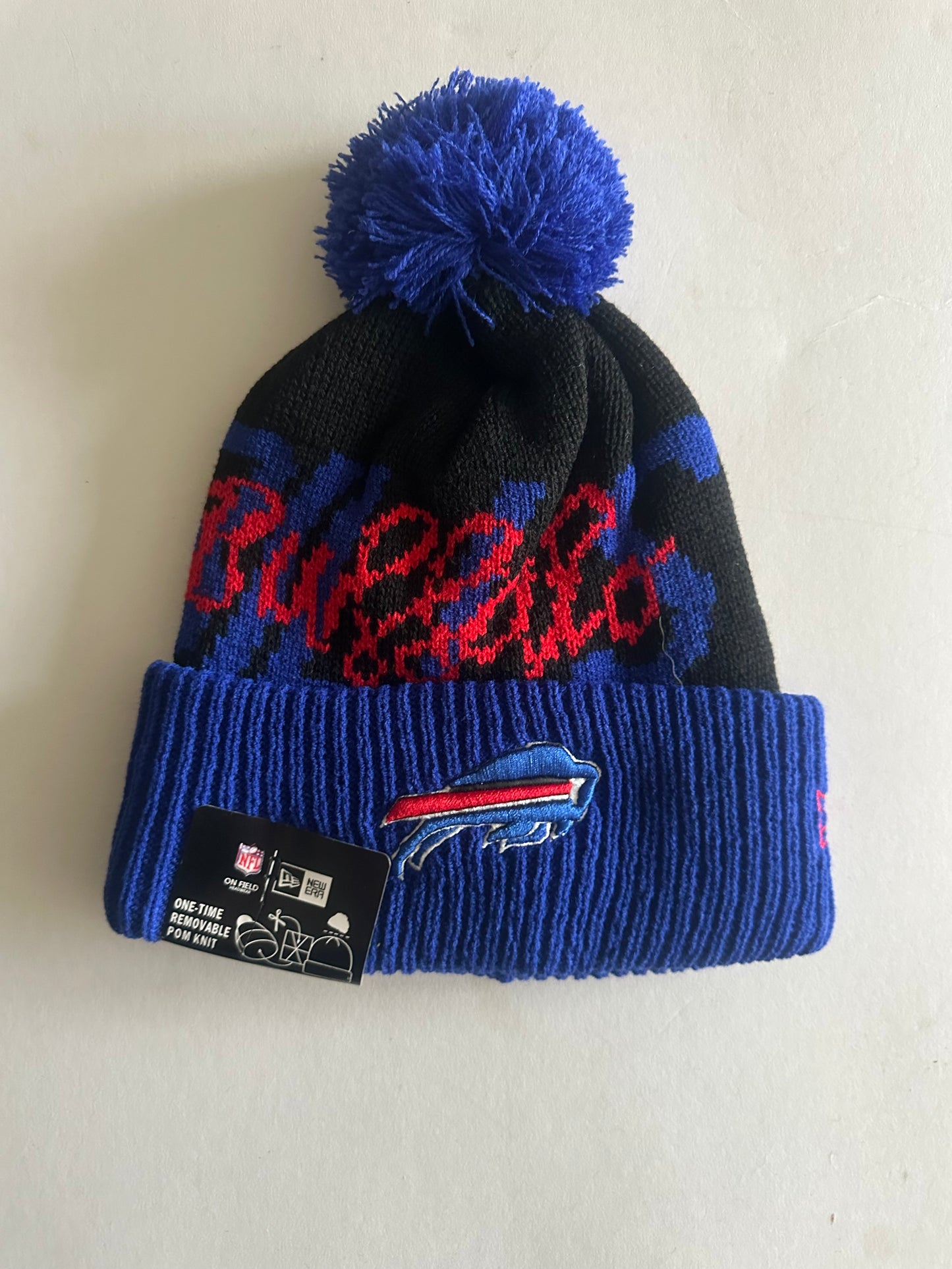 Buffalo Bills NFL Bobble Beanie Multi Colour With Tags on