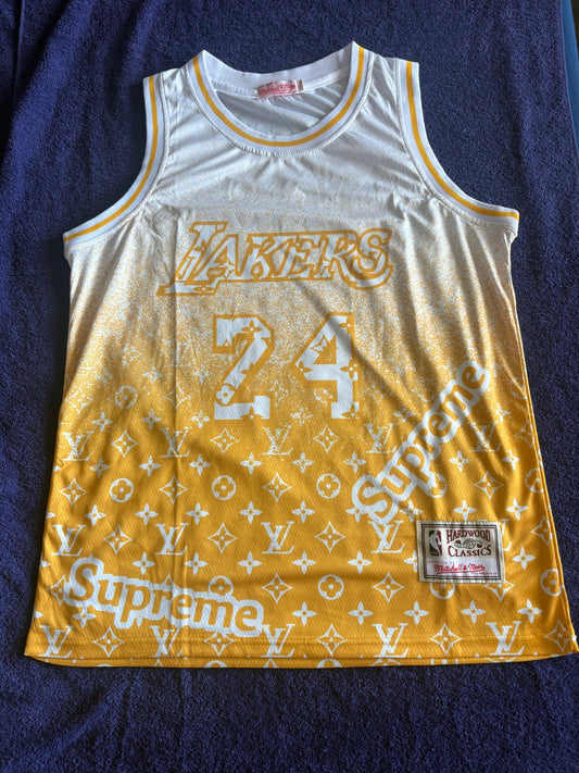 Los Angeles Lakers M&N NBA HardWood Classics Basketball Vest Large Bryant 24