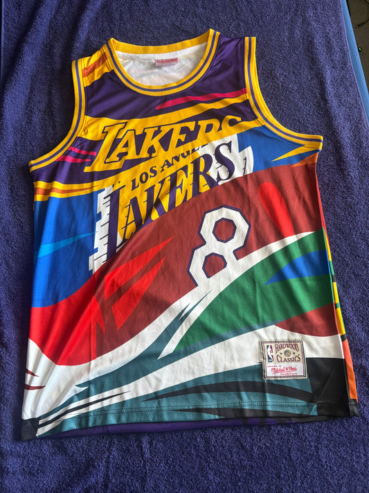 Los Angeles Lakers M&N NBA HardWood Classics Basketball Vest Large Bryant 24/8