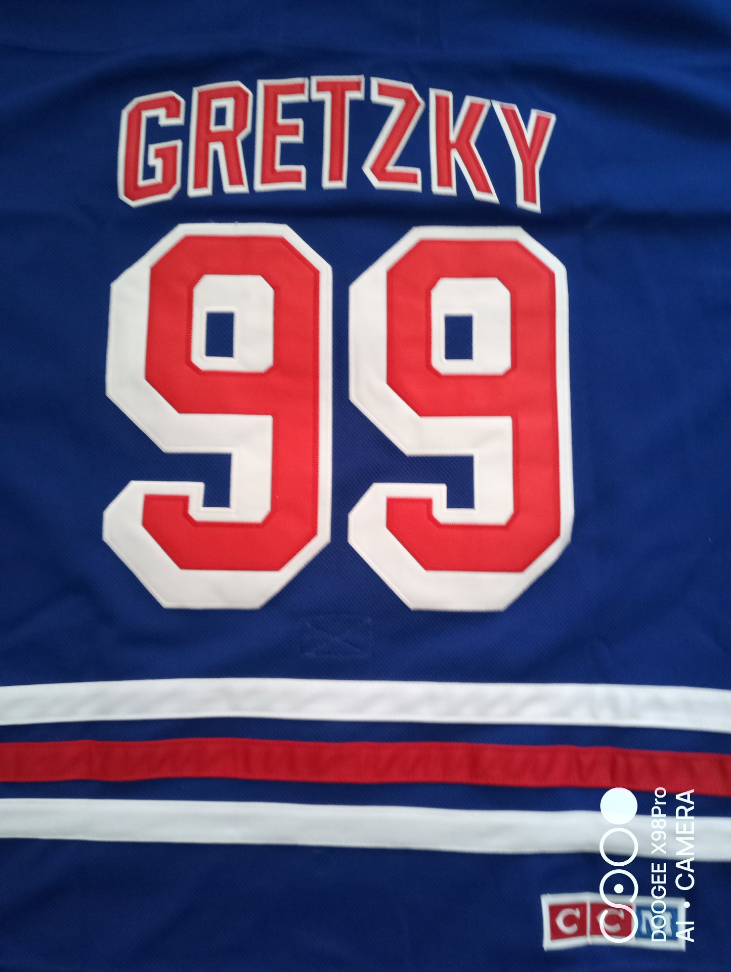 CCM New York Rangers Gretzky Shirt Blue Large