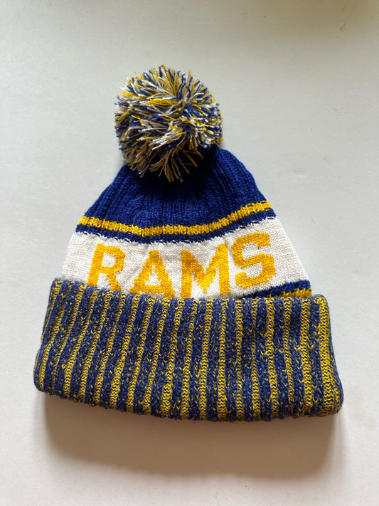 Los Angeles LA Rams NFL Bobble Beanie Multi Colour With Tags on