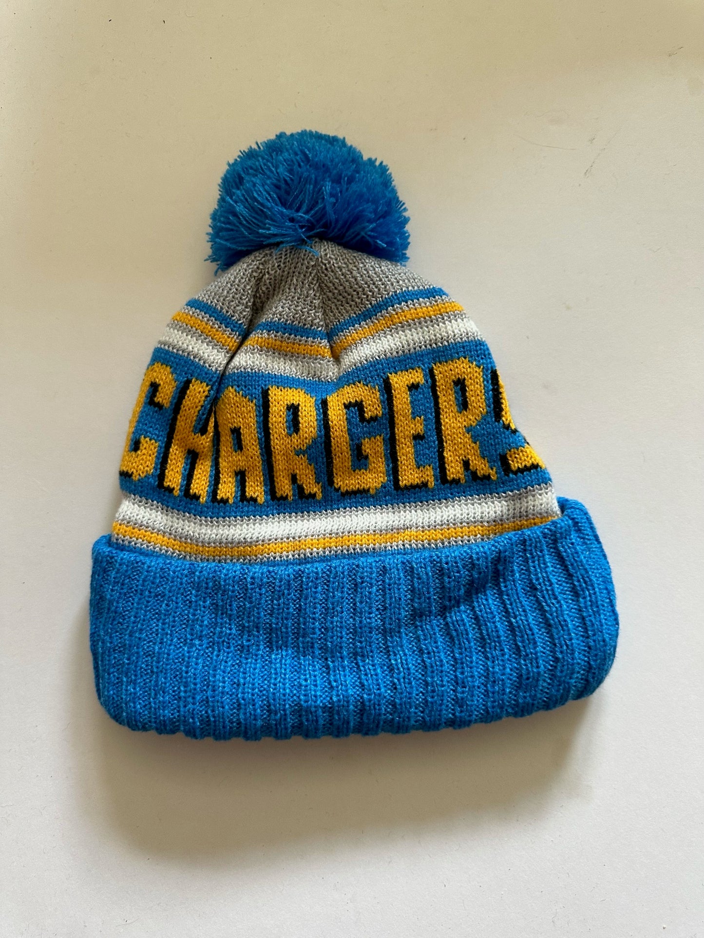 Los Angeles Chargers NFL Bobble Beanie Multi Colour With Tags on