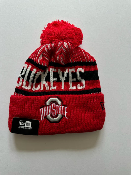 Ohio State Buckeyes NCAA Bobble Beanie Multi Colour Tags on