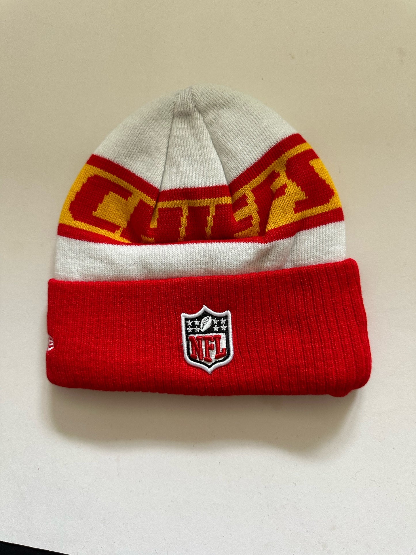 Kansas City Chiefs NFL Bobble Beanie Multi Colour With Tags on