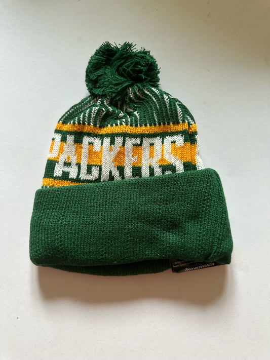 Green Bay Packers NFL Bobble Beanie Multi Colour With Tags on