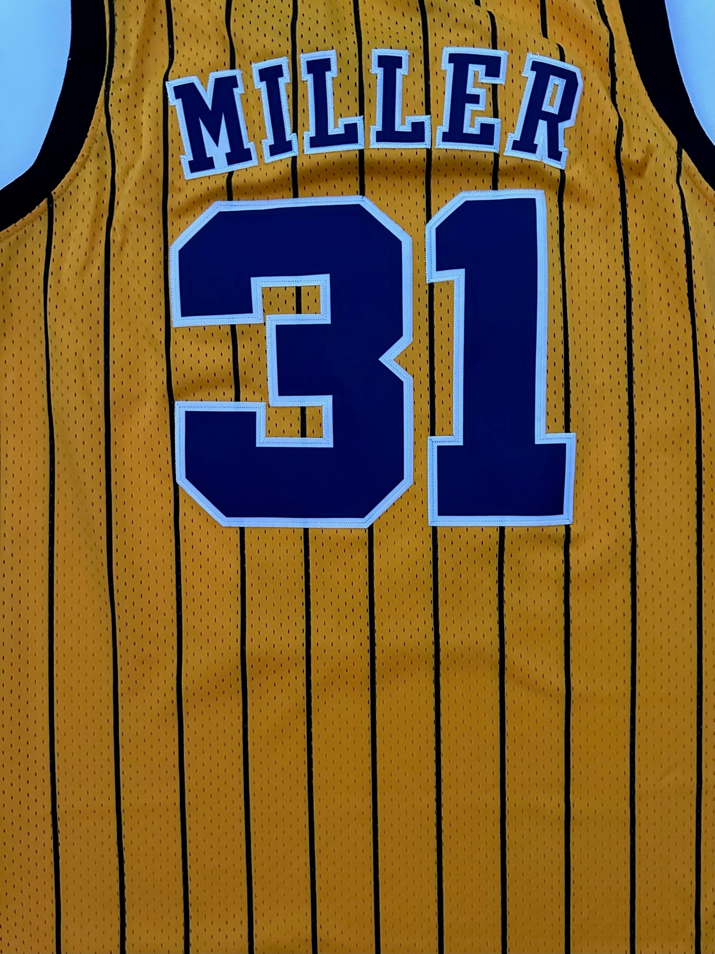 Indiana Pacers NBA Hardwood Classics Basketball Vest Large Miller 31 Yellow