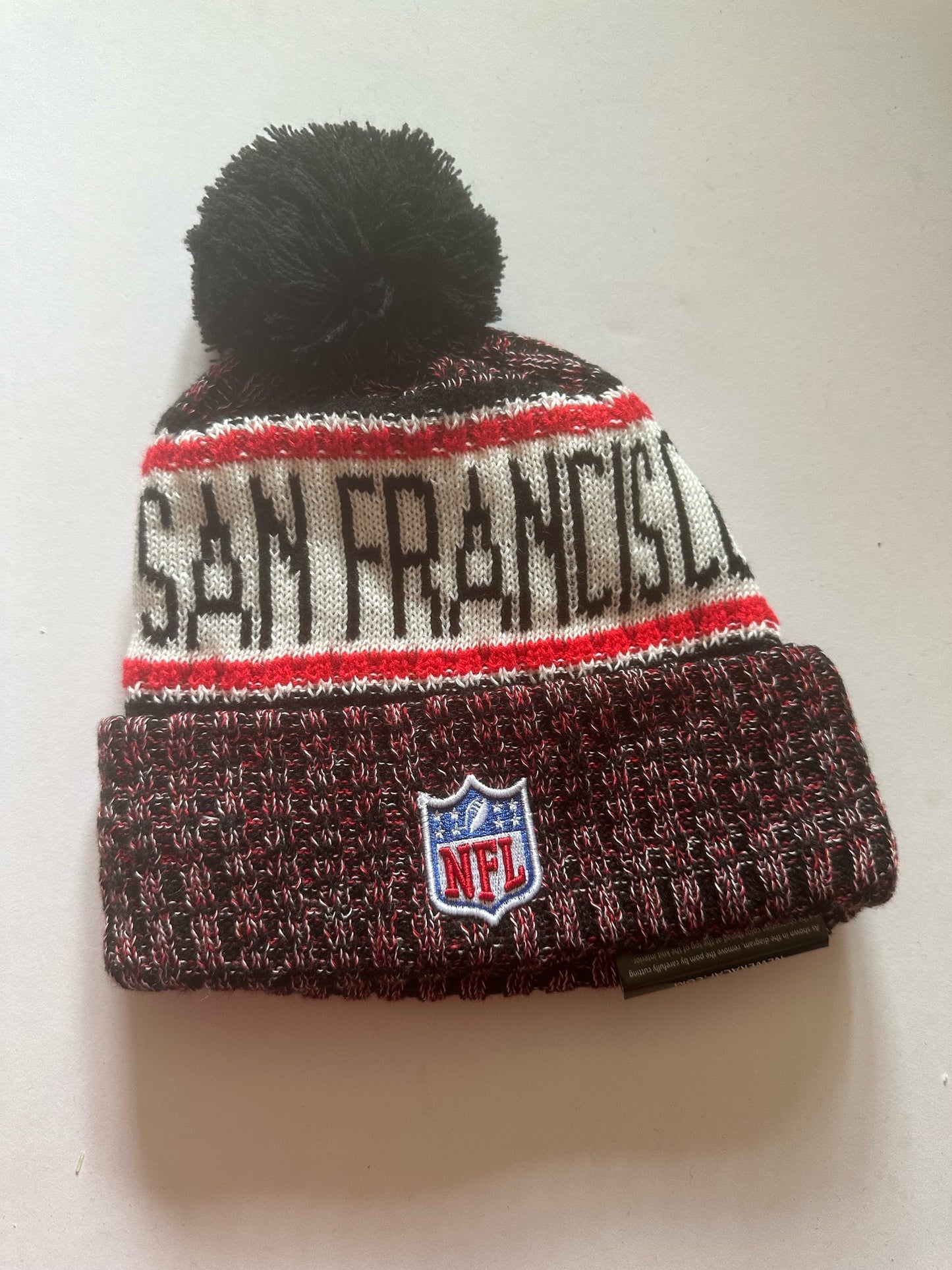 San Francisco 49ers NFL Bobble Beanie Multi Colour With Tags on