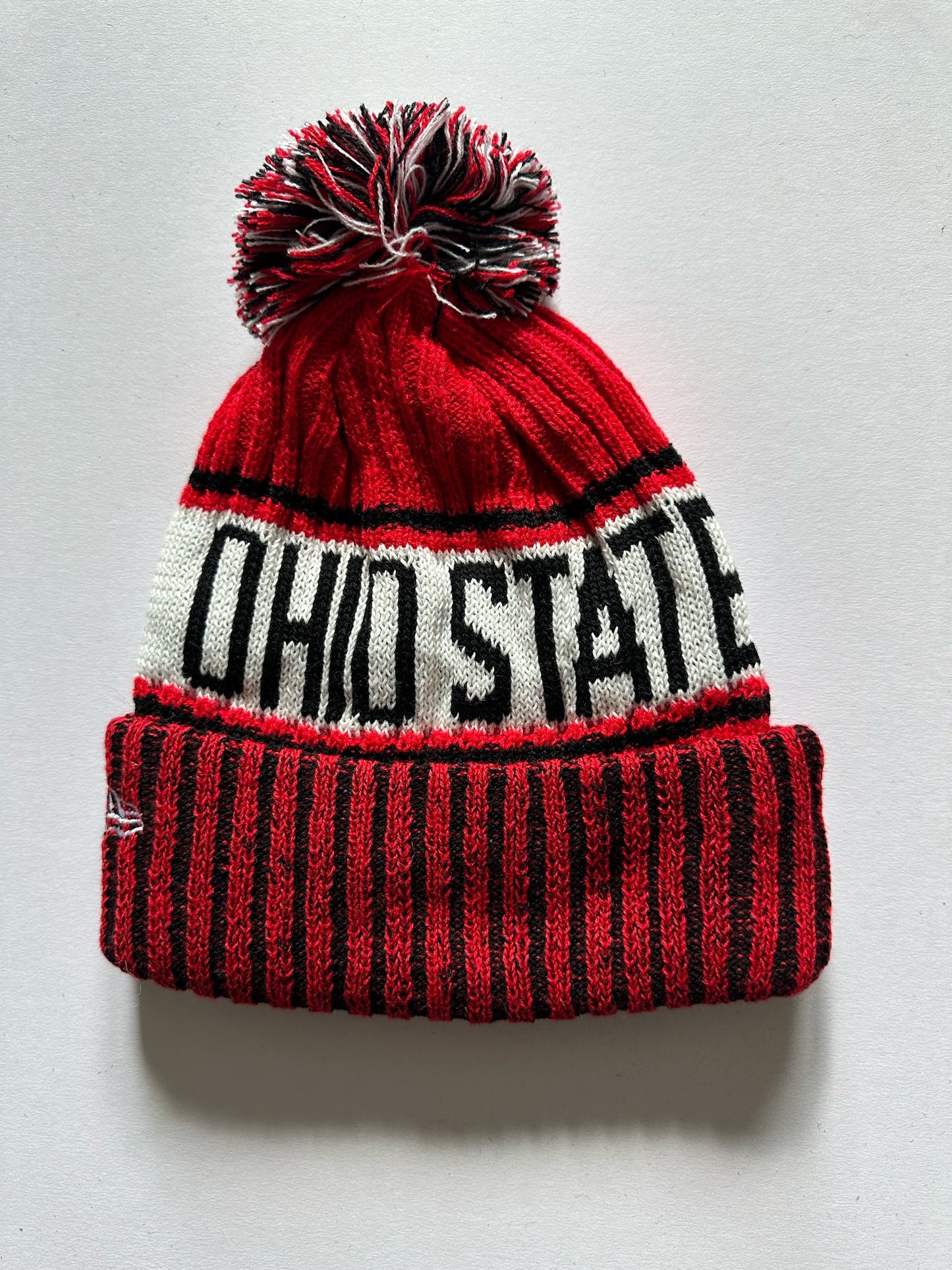 Ohio State Buckeyes NCAA Bobble Beanie Multi Colour Tags on