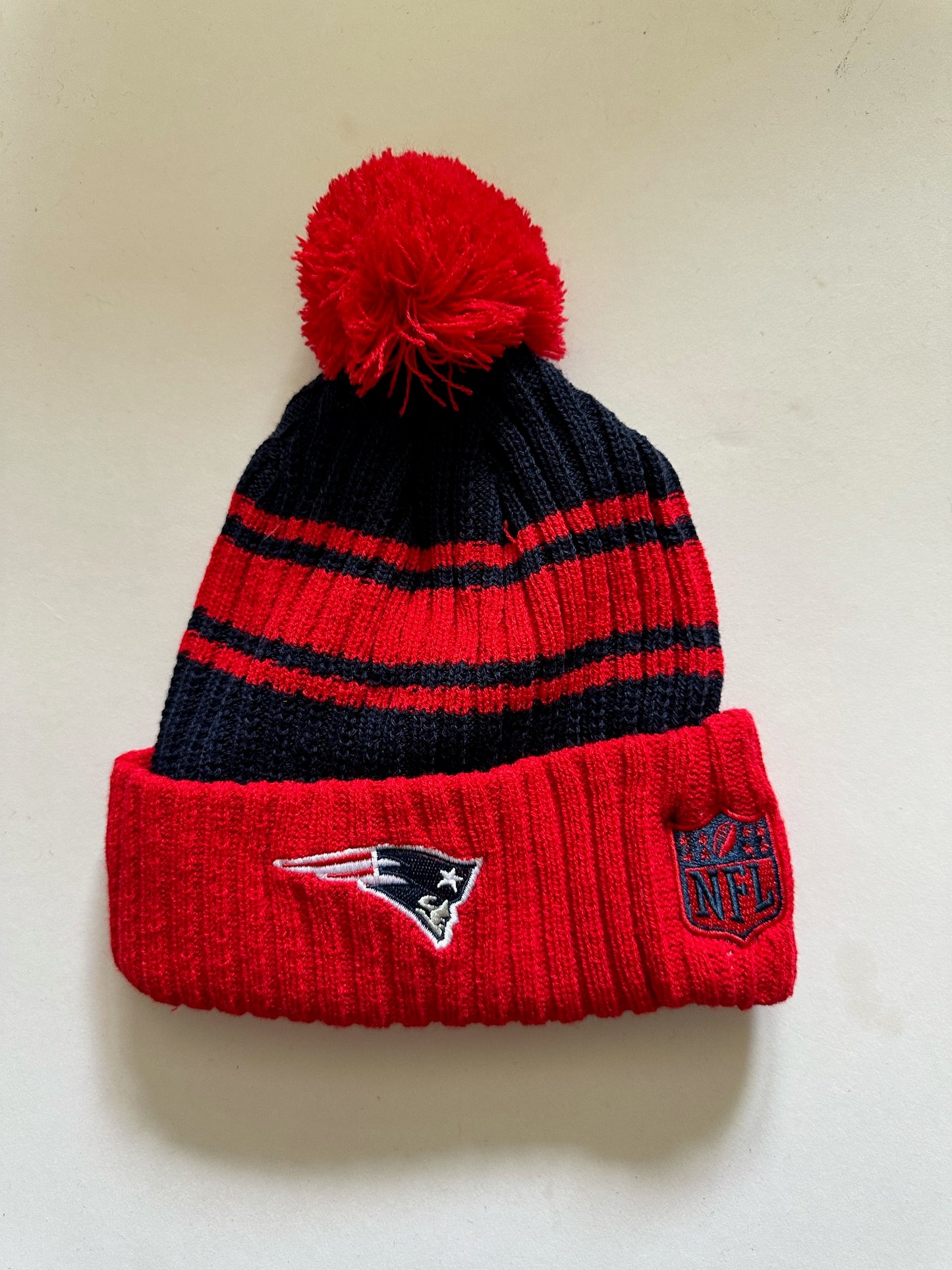 New England Patriots NFL Bobble Beanie Multi Colour With Tags on