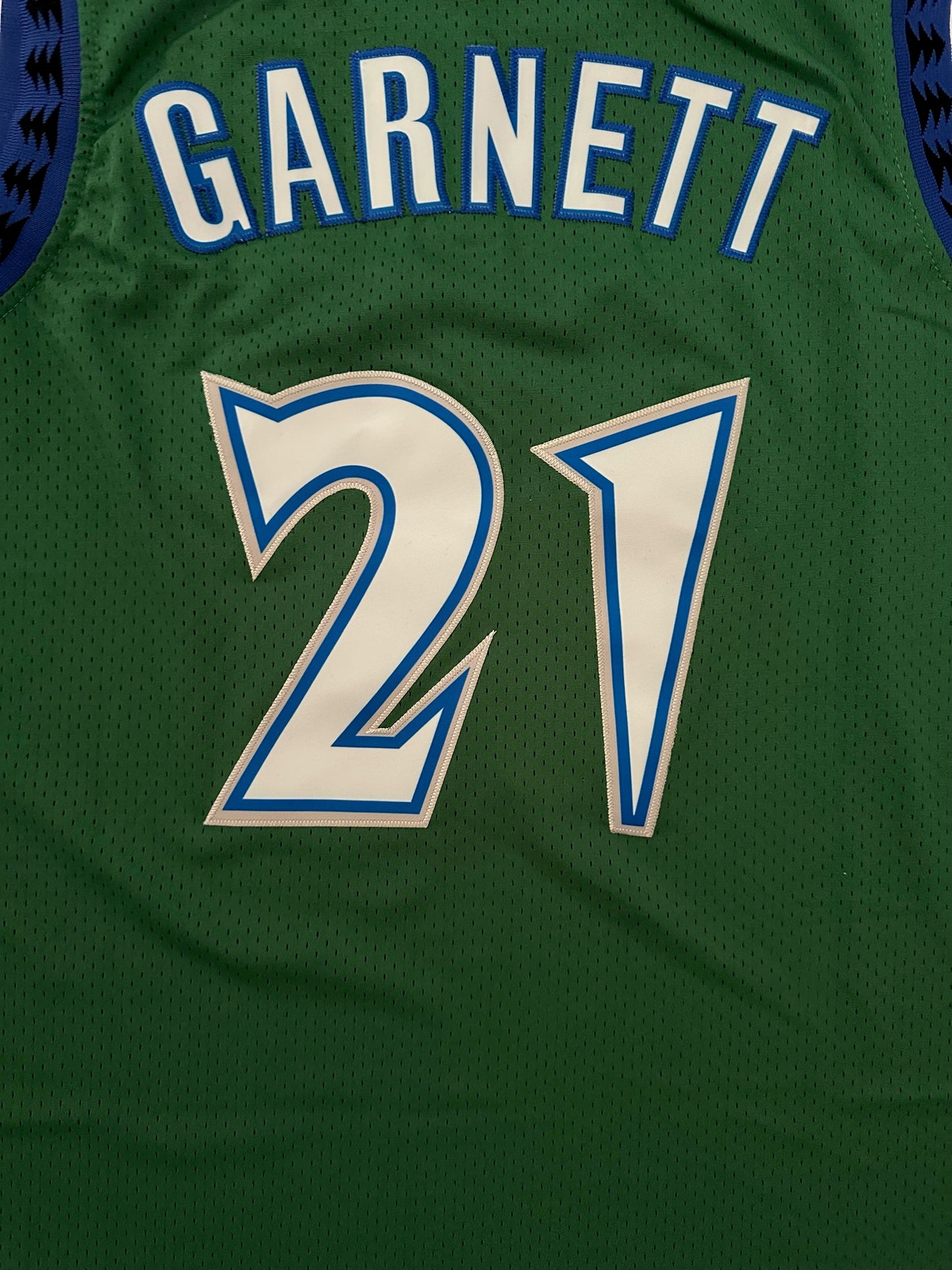 Minnesota Timberwolves NBA Hardwood Classics Basketball Vest Large Garnett 21 Green