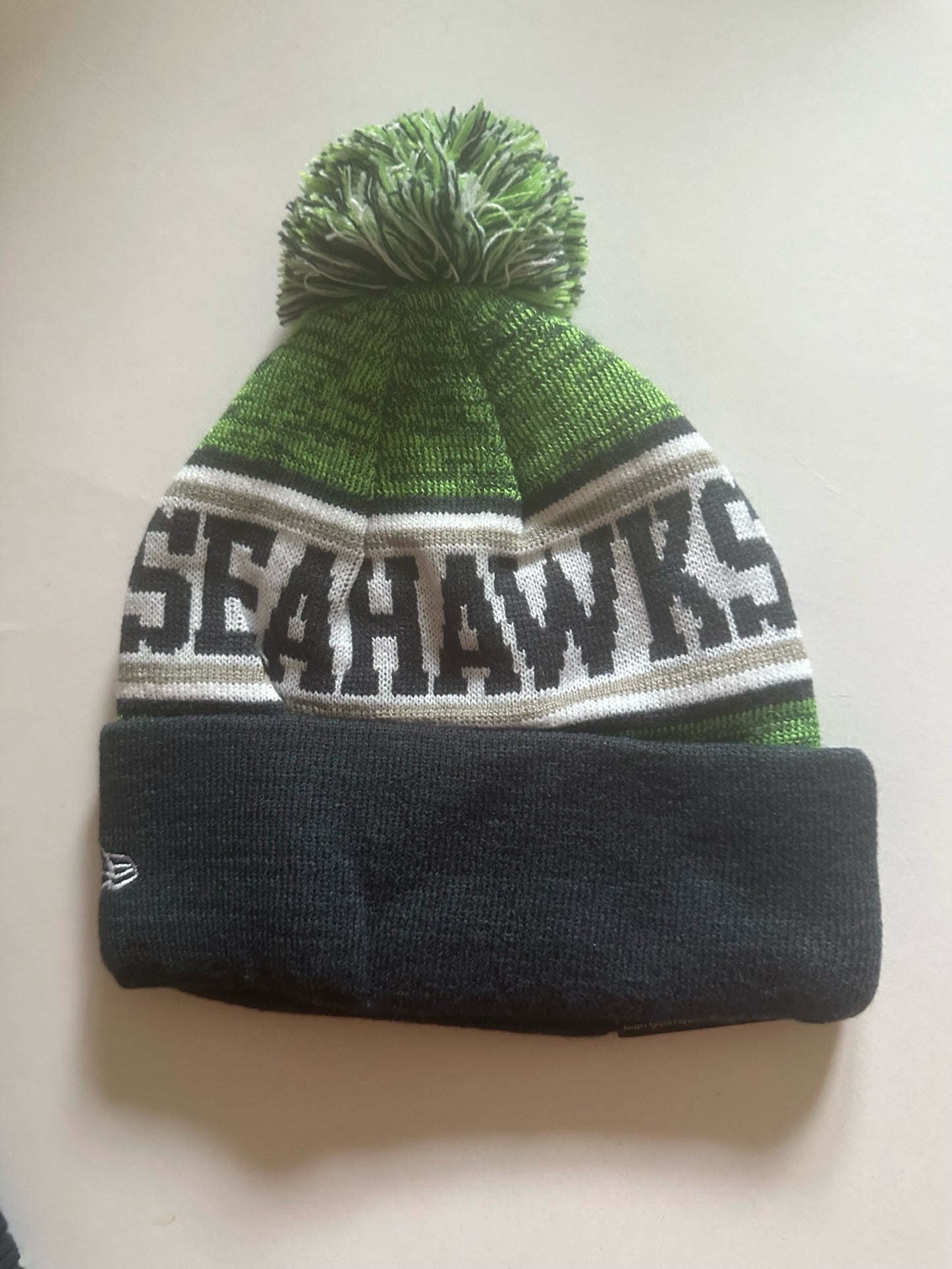 Seattle Seahawks NFL Bobble Beanie Multi Colour With Tags on