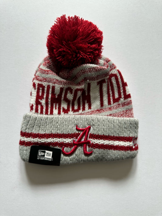 Alabama Crimson Tide Roll Tide NCAA Bobble Beanie Multi Colour Tags on