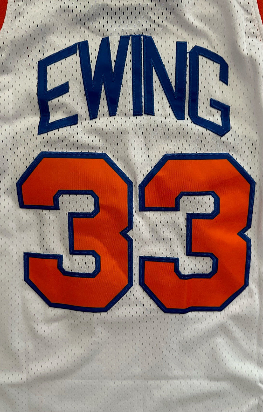 New York Knicks NBA Hardwood Classics Ewing Basketball Vest Large 33 White