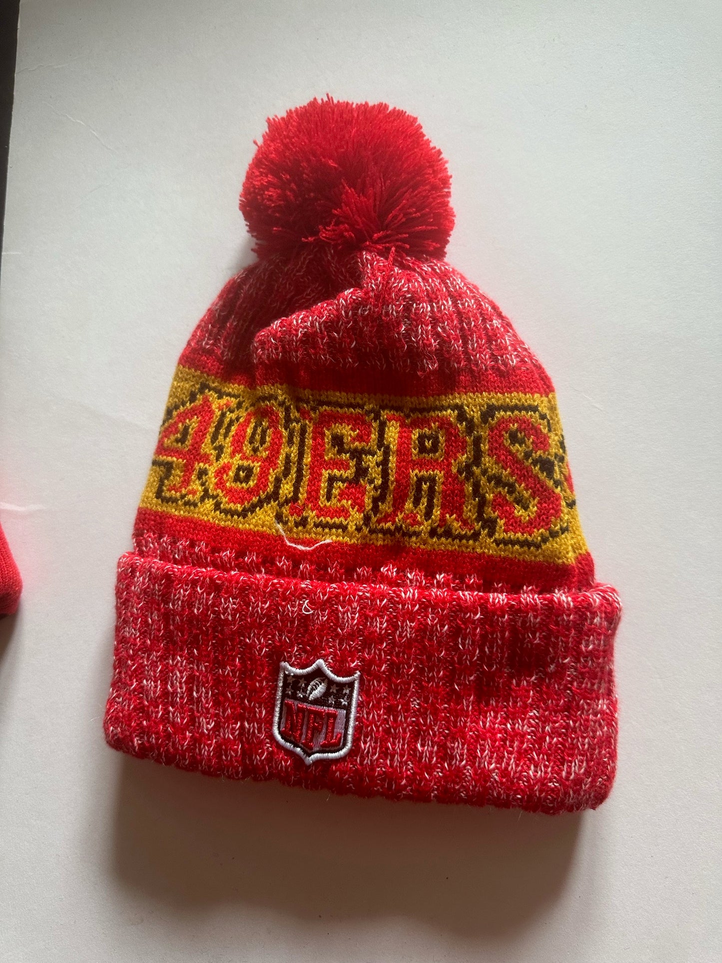 San Francisco 49ers NFL Bobble Beanie Multi Colour With Tags on