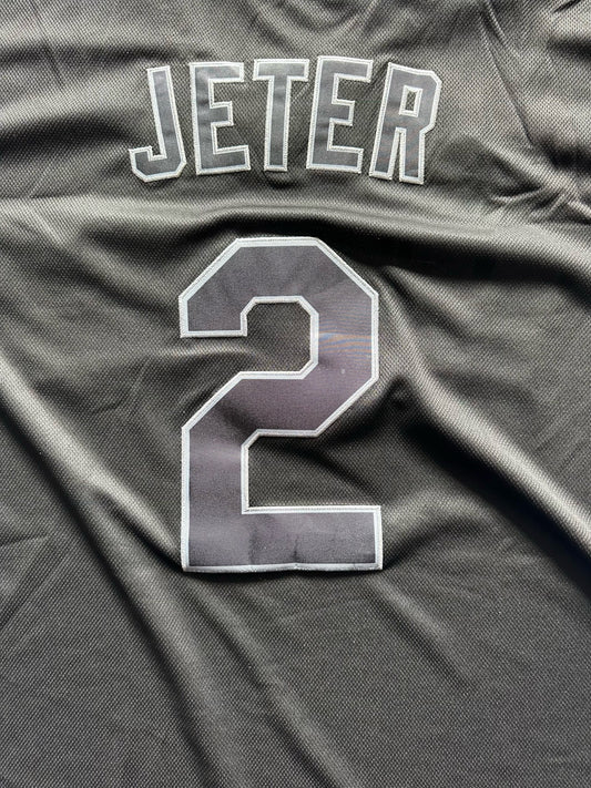 New York Yankees MLB Baseball Shirt Large Jeter 2 Black